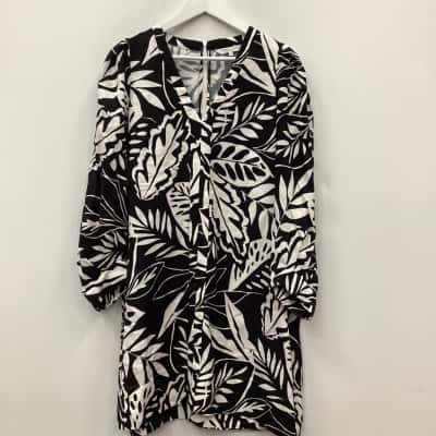 Veronica Maine Womens Dress Black  / White Size 14