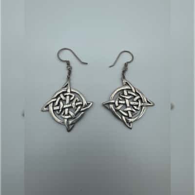 Celtic Dangle Earrings Stamped 925