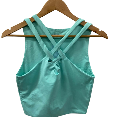 Kookai teal nylon crop top, Size 2