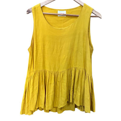 Obus Golden Yellow Sleeveless Top Size 2