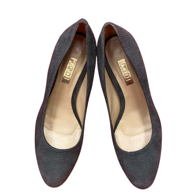  Womens Lodi Size 40 Heels Grey Leather Court Shoes  RRP: $289.00