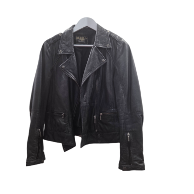 Stradivarius Womens  Size L Leather Jacket Black  