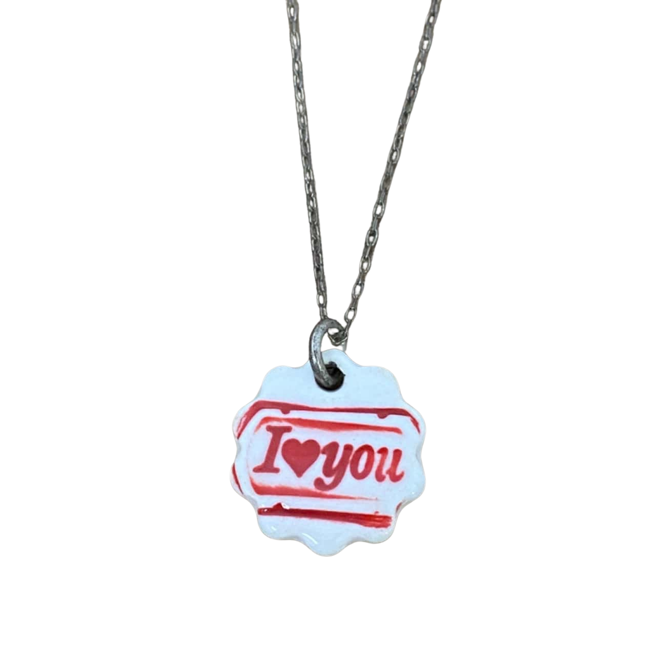 925 Silver Chain Necklace with ‘I Love You’ Pendant (s)