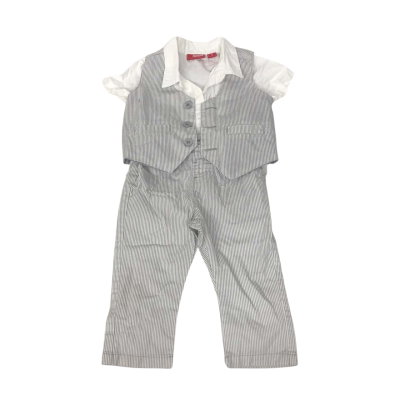 Sprout Kids  Size 0 Set (3pcs) Grey / Striped / White 