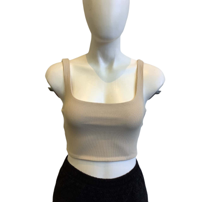 BNWT Kookai Women's Size 8 Laura Crop Warm Beige  