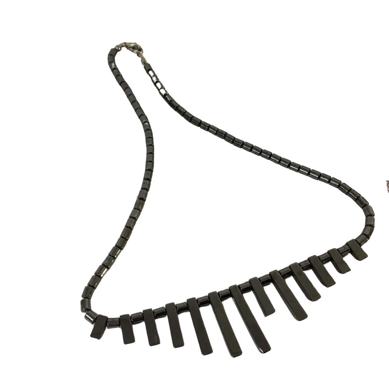 Silver / Grey Metal Necklace Approx 45cm