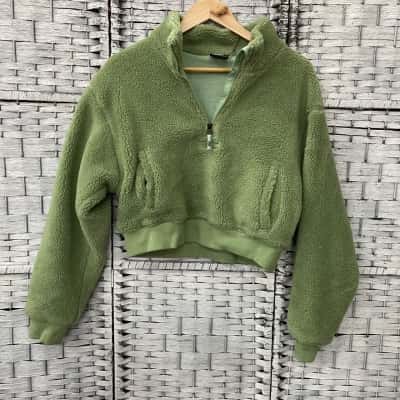 Elite Eleven  Womens  Size M Quarter Zip Jumper Green 