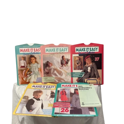 5Pcs  Make It Easy Soecial Collection Patterns & 100 Embroidery Stitches Book 