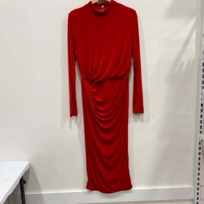 JLUXLABEL Womens  Size XXL Long Sleeve Dress Red 
