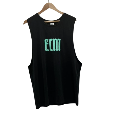 ECM Mens  Size L Singlet Black