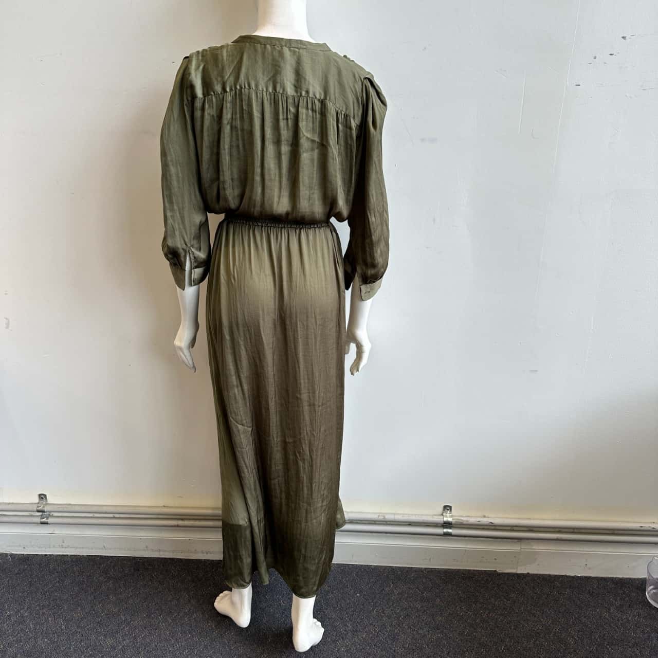 Country Road Women's Size 16 Short Sleeve Maxi Dress Green (s)