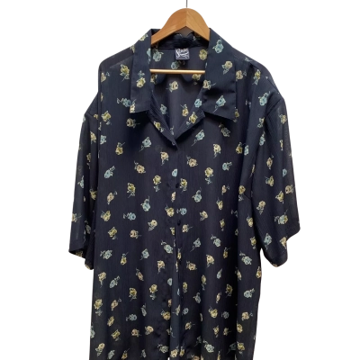 Sweeten Womens  Size 5XL Navy Floral Shirt