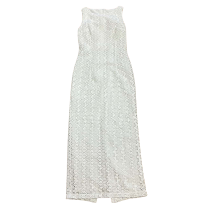  Retro Stiletto Pencil Dress Size 8 White 