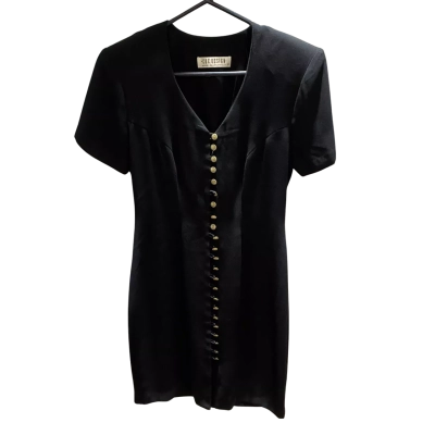 Cue Womens  Size 8 Midi Dress Black  