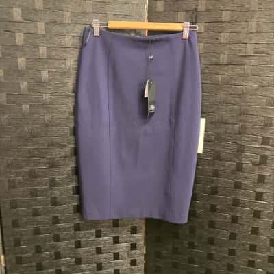 Anthea Crawford Womens  Size 8 Midi Skirt Navy Blue 