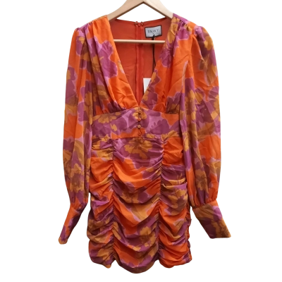 New With Tags RUNAWAY The Label Size Aus 8 'Elle' Mini Dress in Orange 