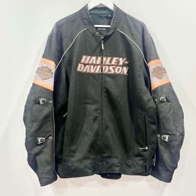 Harley Davidson Canvas Motor Cycle Riding Jacket Size 2XL