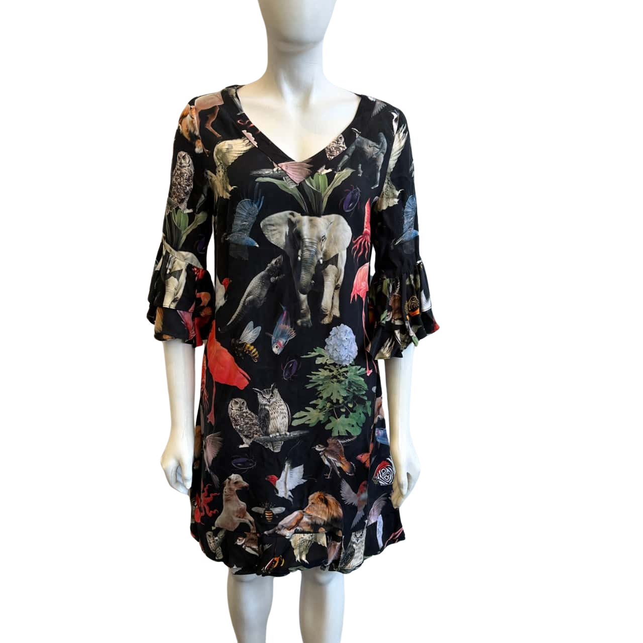 Trelise Cooper Women's Size S Short Sleeve Midi Dress Black (s)