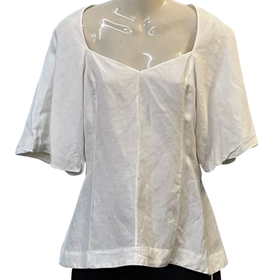 Country Road Womens  Size 8 Long Sleeve Shirt White 