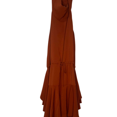 Shona Joy Womens  Size 16 Halter Neck Dress burnt orange 