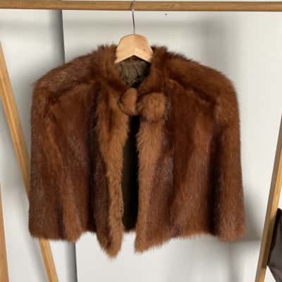  Womens  Size 0 Bolero wrap cape - Brown 