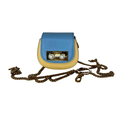 Charles & Keith Womens Mini Horseshoe Key Pouch Blue / Yellow 