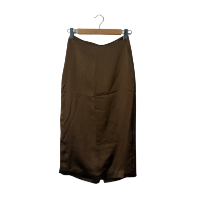 BNWT Witchery Womens Satin Skirt Size 4 Brown RRP$159