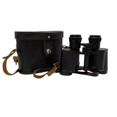 Vintage Soviet USSR BPC5 Binoculars + Case
