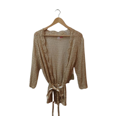 Table Eight Womens  Size XL Cardigan Gold 