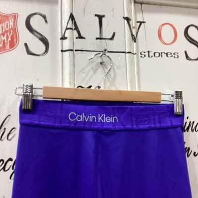 SUMMER SALE! Calvin Klein Performance Brand! NWOT ELASTICATED CK LOGO WAISTBAND ACTIVE WEAR TIGHTS! Womens  Size S Purple 