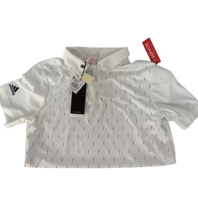 Adidas Kids Size 12 Black Tennis Shirt White Navy Blue Size 11-122 years