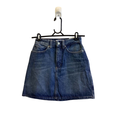 BNWT Calvin Klein Jeans Women's Size W25 Denim Skirt Blue 