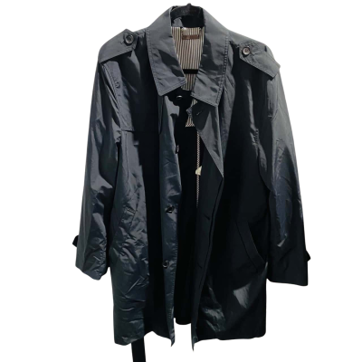 Pierre Cardin Womens  Size 14 / 16 Lightweight Trenchcoat Black  