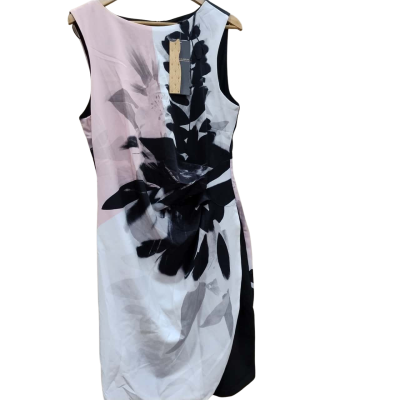 Liz Jordan Womens Size 14 Bodycon Dress Black  / Pink  / White (2)