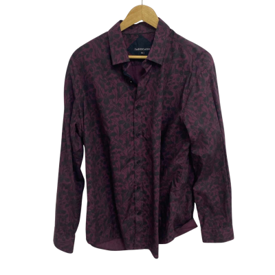 Tarocash Mens  Size XL Black  / Maroon Shirt