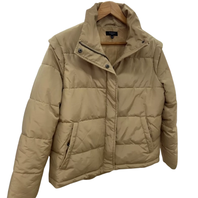 Basque Petite Puffer Jacket Beige - Size 12 