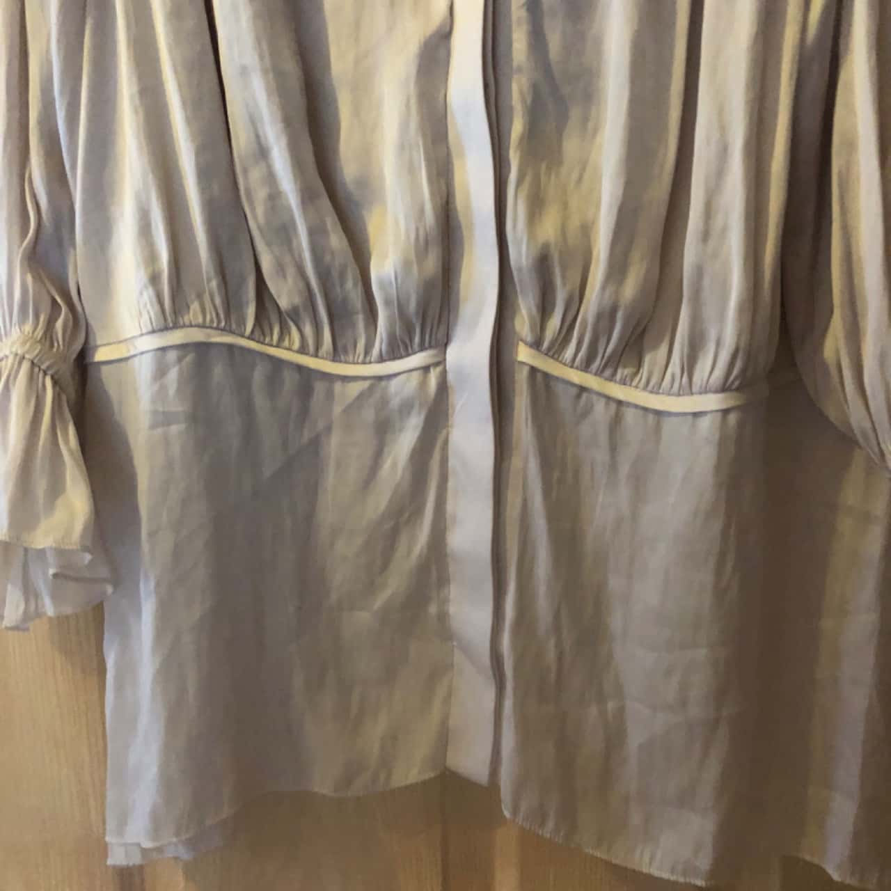 Morrison Size 4 Blouse Beige with Ruffles(s)