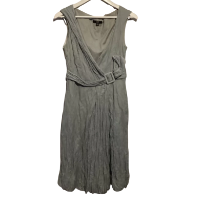 Cue Womens  Size 10 Casual Dress Grey / Khaki 