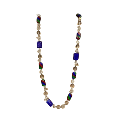  Womens Beaded Necklace Multicoloured Chunky Art Glass 