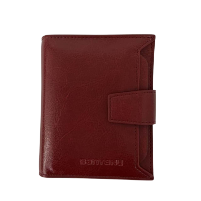 BanyaNU Womens Maroon Leather Wallet | Brand New