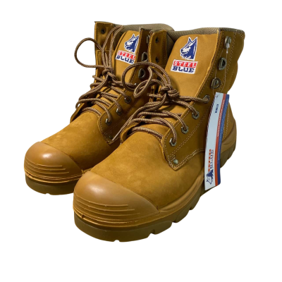 Steel Blue Men's Argyle Lace Up Ankle Boots with Bump Cap - Wheat Clolour Size 12 US