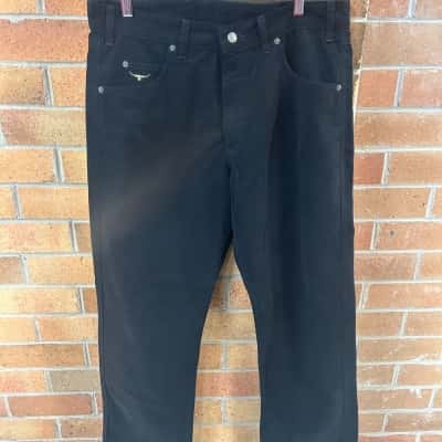R.M. Williams Mens  Size 35R Black  Denim Jeans 