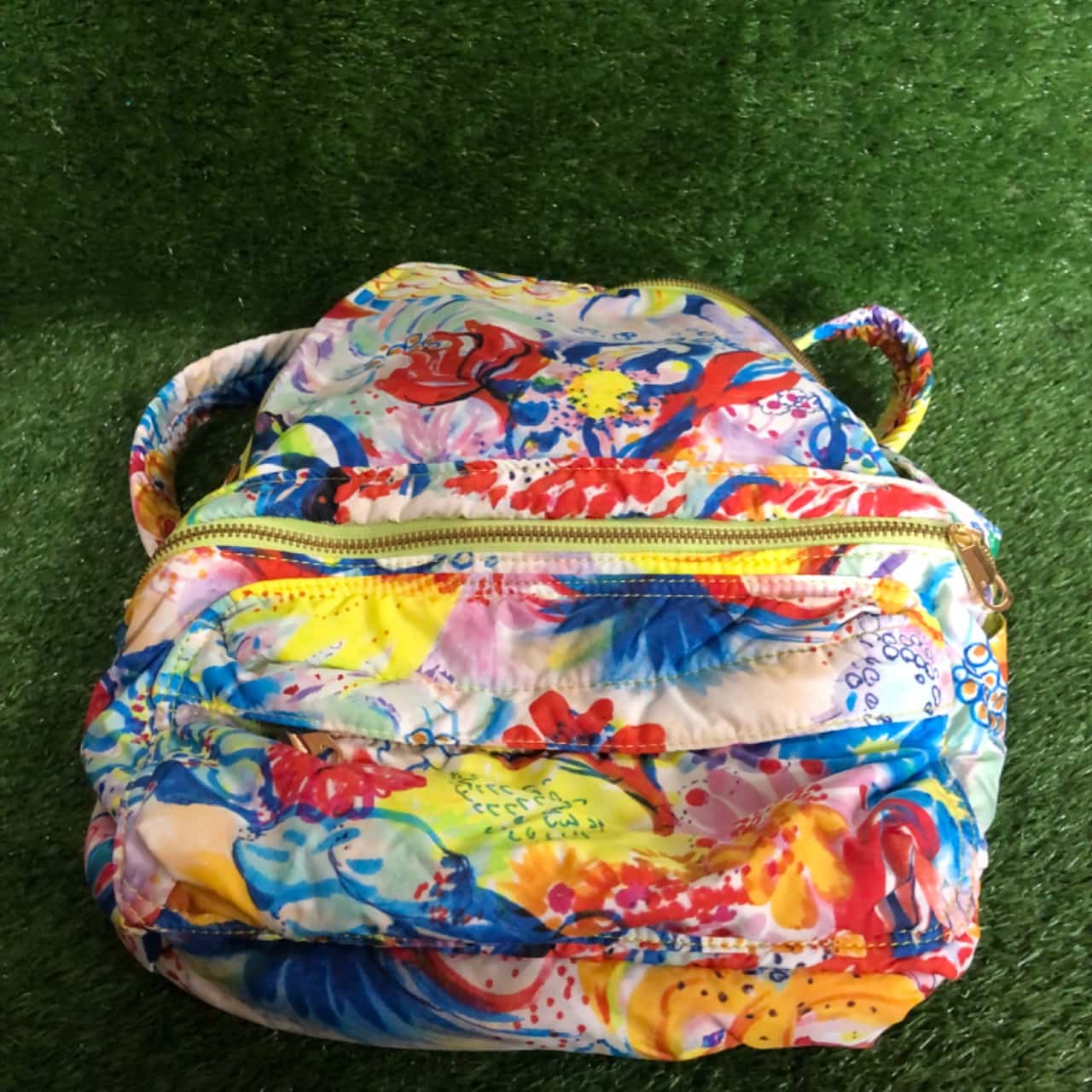 Enso Imagine Multi-Colour Backpack - Small 14cm Purse/Organizer, Polyester, Two Compartments