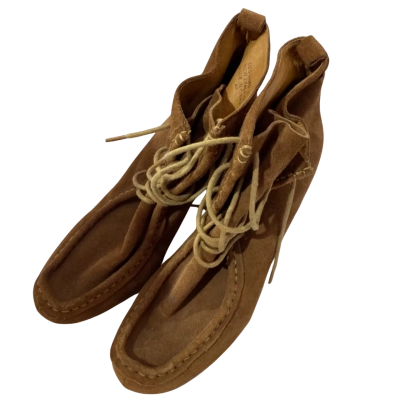  Chaos & Harmony Womens  Size EU 40 / US 9 Lace-Up Moccasin Toe Suede Wedges Brown 