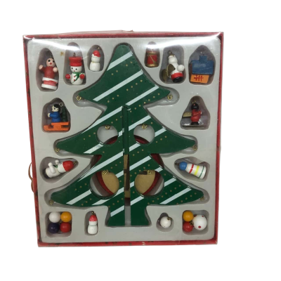 Christmas Decoration Wooden Tree with Decorations