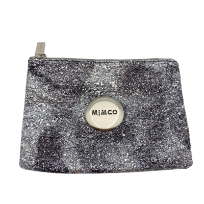 Mimco Womens Sparks Fly Pouch Silver/ Black  