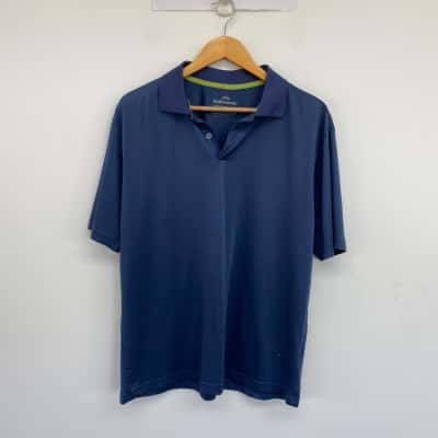 Kathmandu Blue SHort SLeeve Polo Shirt  Size L 