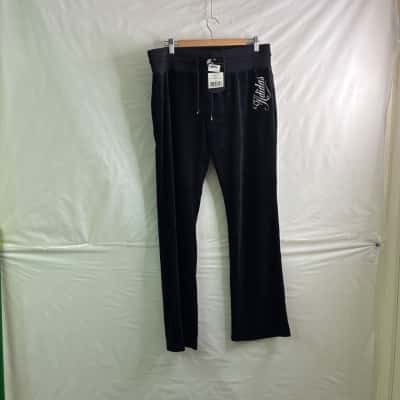Adidas Womens Size 14 Track Pants Black BNWT 