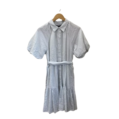 French Connection Womens  Size 8 Shirt Dress Blue / Striped / White 