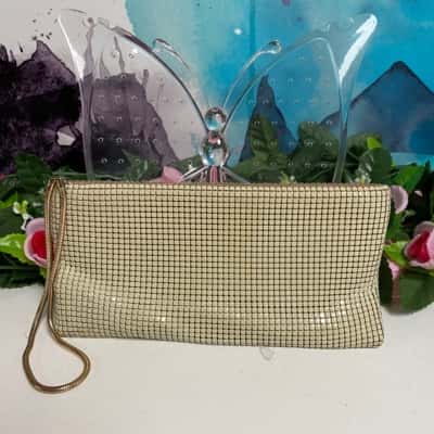 Glomesh Made in Australia vintage cream purse 